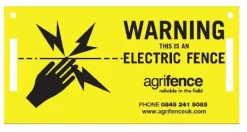 Agrifence Warning Signs Pack of 3