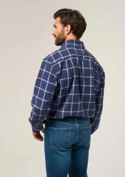 Alan Paine Ilkley Flannel Button Down Shirt - Shooting Fit