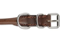 Ancol Heritage Chestnut Leather Round Collar