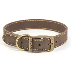 Ancol Timberwolf Leather Collar