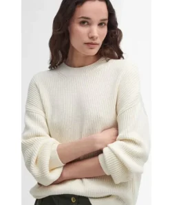 Barbour Womens Rib Stitch Crew Knit Jumper