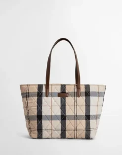 Barbour Women’s Wetherham Quilted Tartan Tote Bag SS25