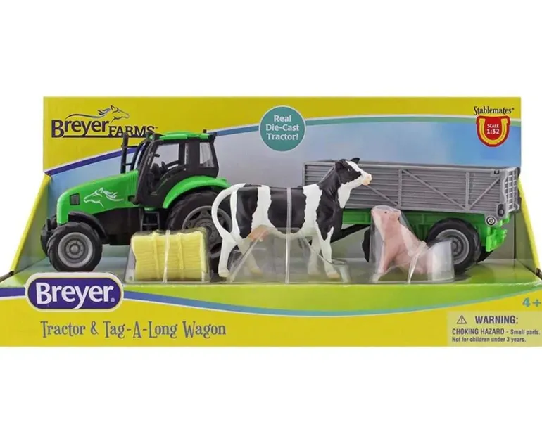 Breyer Farms Tractor & Tag-A-Long Wagon