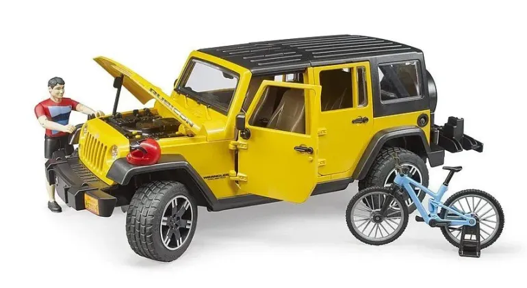 Bruder Jeep Wrangler and Bike