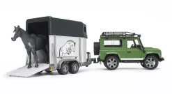 Bruder Land Rover Defender Station Wagon with Horse Trailer