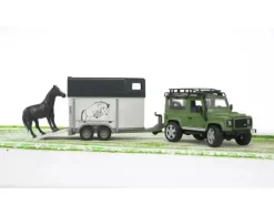 Bruder Land Rover Defender Station Wagon with Horse Trailer