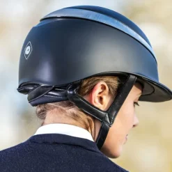 Charles Owen Halo Riding Helmet Wide Peak - Black Matte Luxe