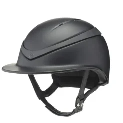 Charles Owen Halo Riding Helmet Wide Peak - Black Matte Luxe