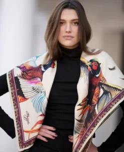 Clare Haggas Large Wing and a Prayer Large Champagne and Mulberry