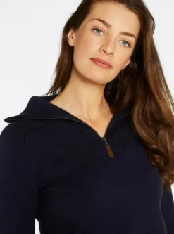 Dubarry Women's Rosmead Zip Neck Jumper