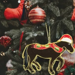 Equetech Equine Embroidered Christmas Decoration