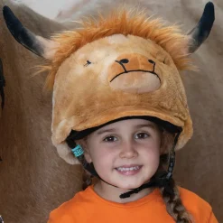 Equetech Heather Highland Cow Hat Silk