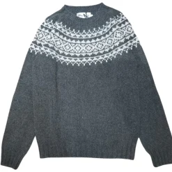 Harley of Scotland Men's Chunky Yoke Crew Neck