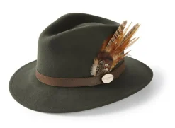 Hicks & Brown Suffolk Fedora Hat (Gamebird Feather)