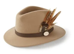 Hicks & Brown Suffolk Fedora Hat (Gamebird Feather)