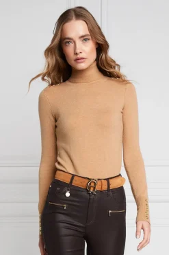 Holland Cooper Buttoned Knit Roll Neck