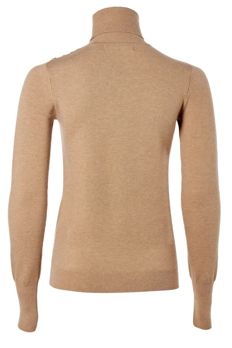 Holland Cooper Buttoned Knit Roll Neck
