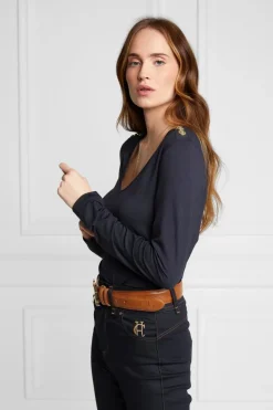 Holland Cooper Long Sleeve V-Neck Tee