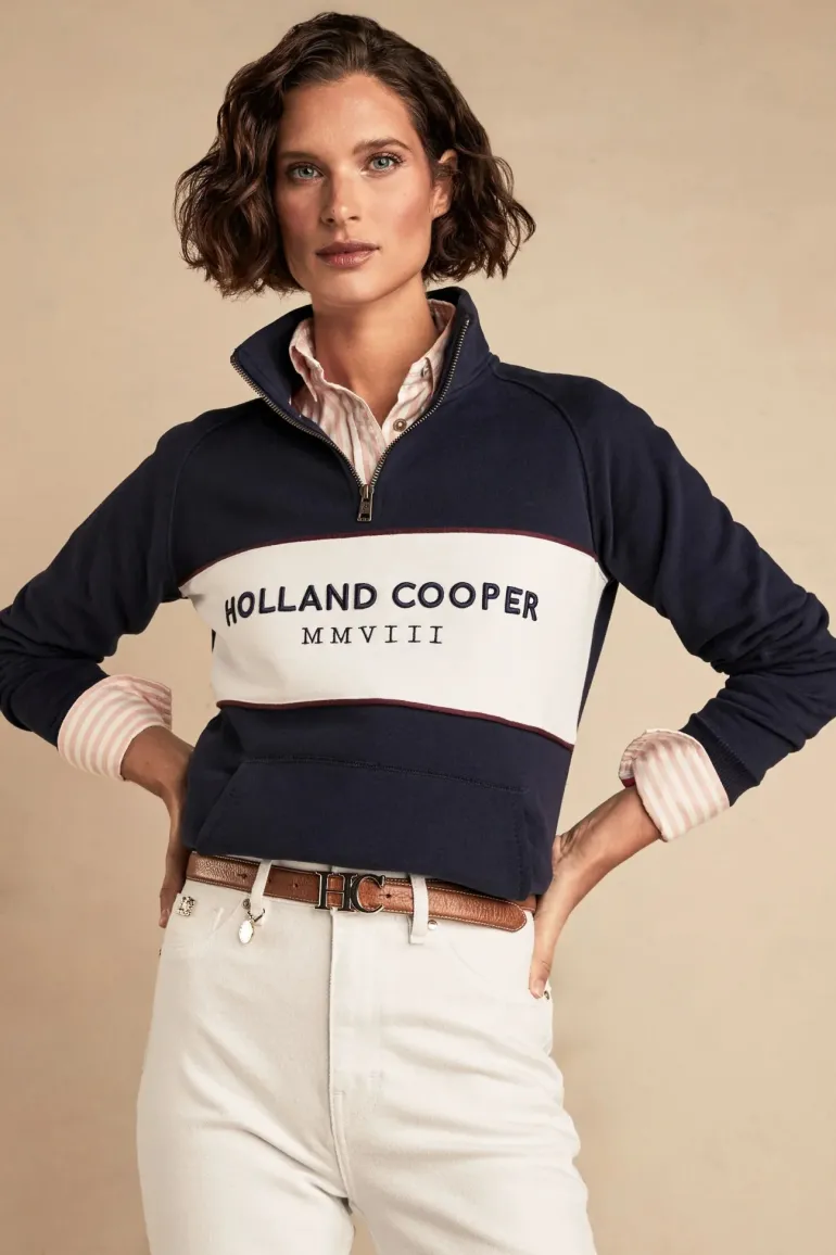 Holland Cooper Womens Sporting Heritage Zip Henley