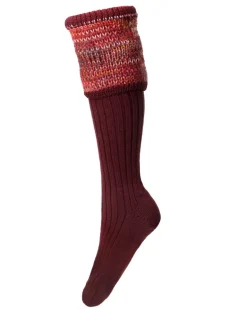 House Of Cheviot Lady Katrine Socks Burgundy