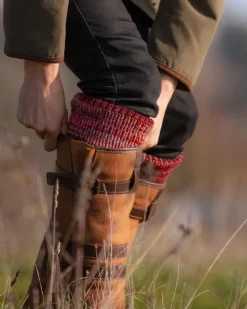 House Of Cheviot Lady Katrine Socks Burgundy