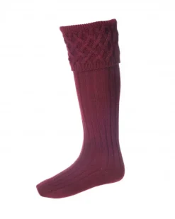 House Of Cheviot Men's Rannoch Sock Burgundy