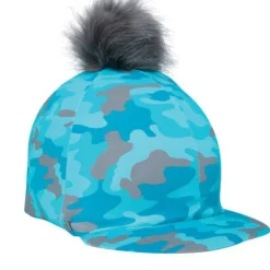 Hy Equestrian Dynaforce Hat Silk Pacific/Grey