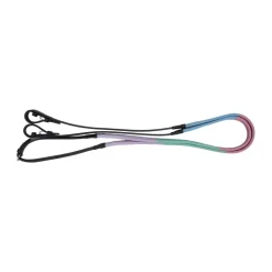 Hy Rubber Covered Training Reins Lilac/Ice Mint/Pink/Baby Blue