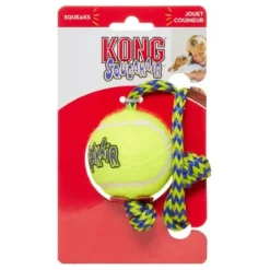 Kong Squeakair Ball With Rope Medium