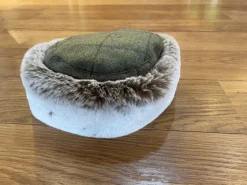 Lawrence & Foster Nina Faux Fur Trim Hat - Moss