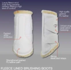 LeMieux Fleece Brushing Boots Black/Black