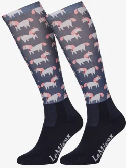 LeMieux Footsie Socks - Christmas Unicorns