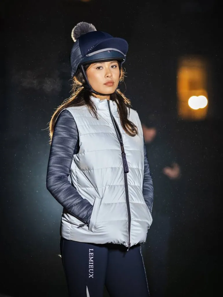 LeMieux Reflective Pom Pom Hat Silk