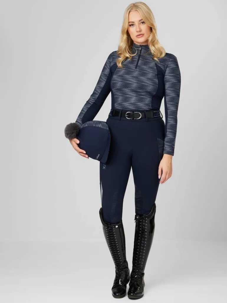 LeMieux Reflective Pom Pom Hat Silk