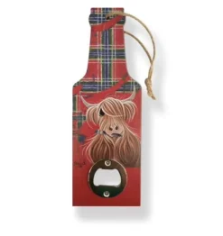 McMoo Tartan Paint Bottle Opener with Magnet