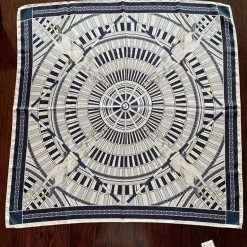 Sally Chapman Collection Silk Scarf Palais De Paris Navy