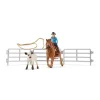 Schleich Farm World Cowgirl Team Roping Fun