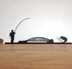 ShadowShapes Salmon Fisherman Scene